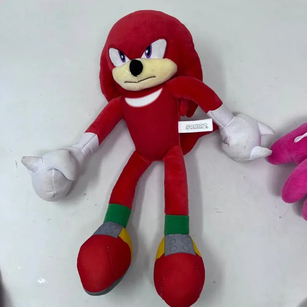 Toy Factory‎ Sonic the Hedgehog 2 Plush Lot Knuckles Amy Blue Pink Red 12